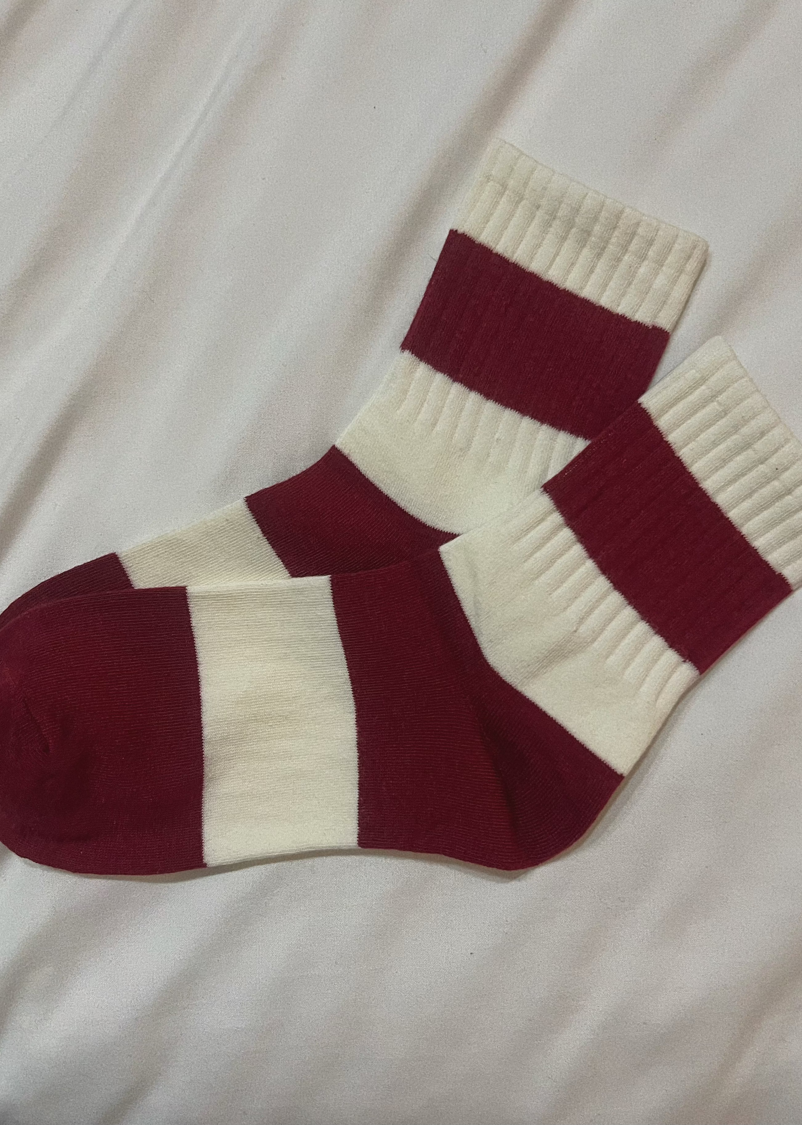 Holiday Crew in Wine Stripe